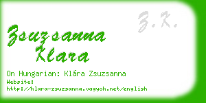 zsuzsanna klara business card